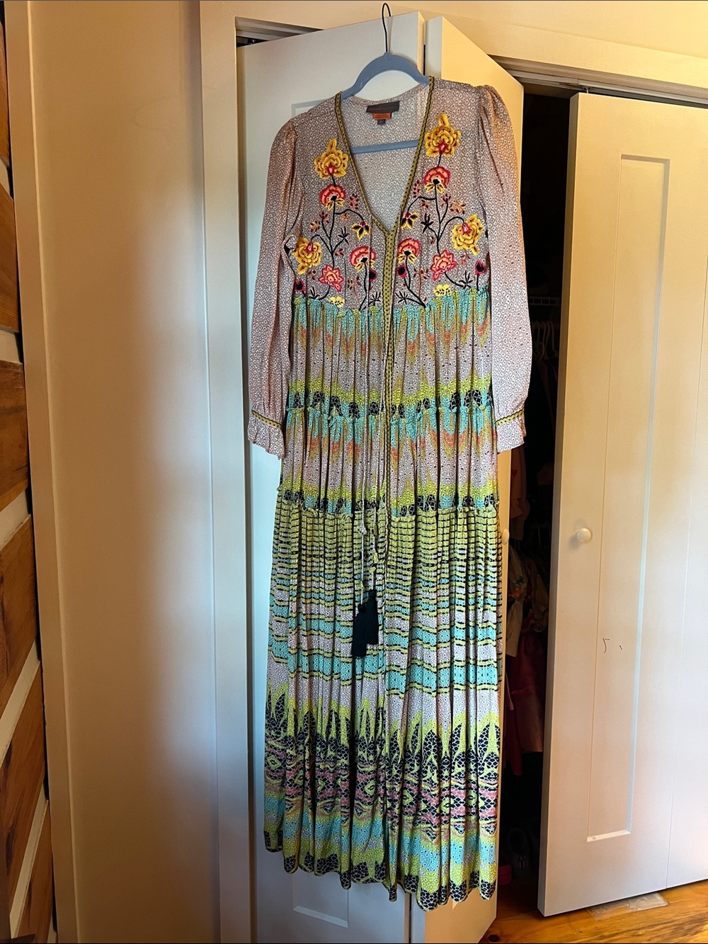 Bhanuni by Jyoti Embroidered Multi-Color Bohemian Maxi Dress